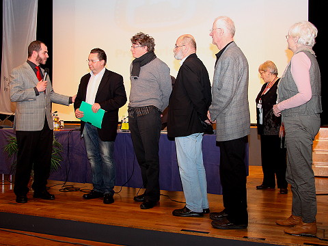 Zum Ende der Preisverleihung: Dank an die Jury. (Foto: AFG/Rainer Flöter)
